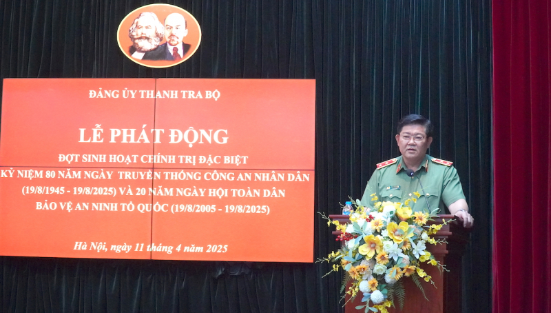 Thanh tra Bộ Công an phát động đợt sinh hoạt chính trị đặc biệt kỷ niệm 80 năm Ngày truyền thống CAND -0