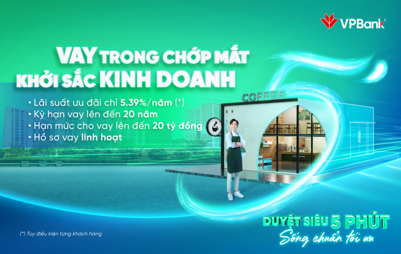 VPBank tung gói ưu đãi lãi suất chỉ từ  5,39% cho hộ kinh doanh cá thể -0
