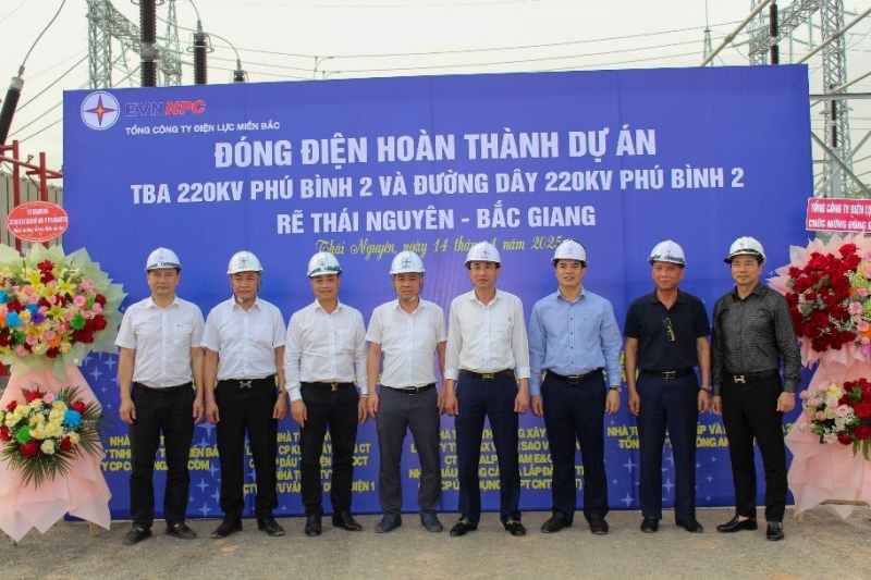 EVNNPC đóng điện TBA 220kV Phú Bình 2 và đường dây rẽ Thái Nguyên – Bắc Giang -0