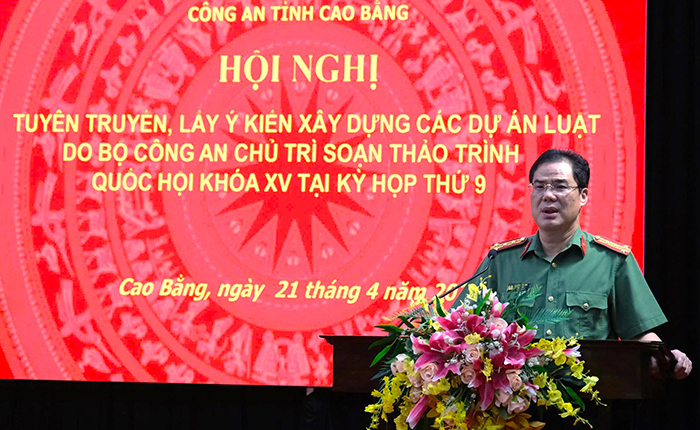 Hội nghị tuyên truyền, lấy ý kiến xây dựng các dự án Luật do Bộ Công an chủ trì soạn thảo -0