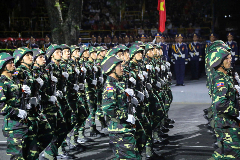 Đặc sắc hợp luyện diễu binh, diễu hành kỷ niệm 50 năm Ngày Giải phóng miền Nam -0