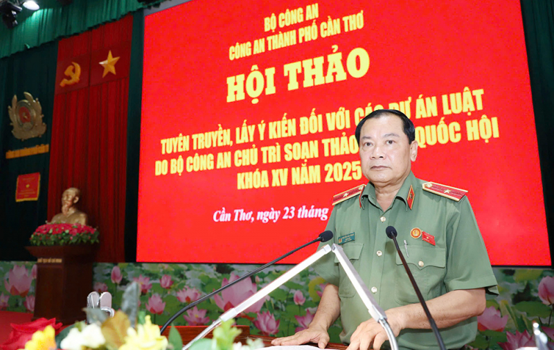 Công an Cần Thơ hội thảo lấy ý kiến các dự án luật do Bộ Công an chủ trì soạn thảo -0