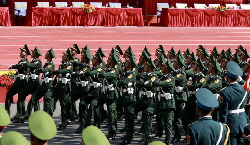 Đặc sắc hình ảnh diễu binh, diễu hành trong buổi tổng duyệt -1