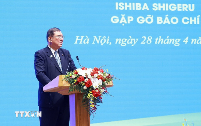 Thông cáo báo chí chung nhân chuyến thăm của Thủ tướng Nhật Bản Ishiba Shigeru -0