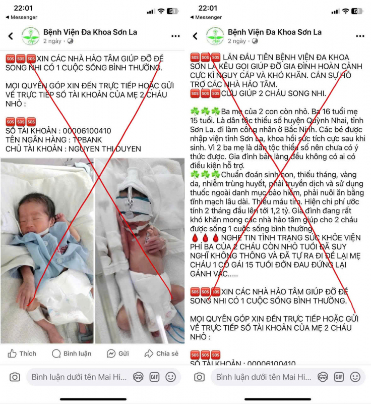 Giả mạo trang fanpage bệnh viện để kêu gọi từ thiện -0