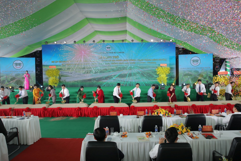 Bình Phước tổ chức lễ động thổ đường cao tốc kết nối với Đắk Nông  -0