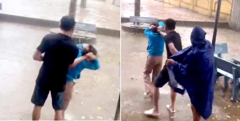 Triệu tập phụ huynh say rượu, vào trường đuổi đánh thầy cô giáo giữa trời mưa -0