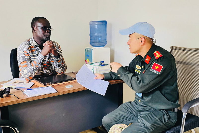 Cục Công nghệ thông tin và truyền thông Nam Sudan chúc mừng sĩ quan Công an Việt Nam nhân ngày 30/4 -0