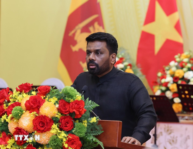 Chủ tịch nước Lương Cường chủ trì chiêu đãi cấp Nhà nước Tổng thống Sri Lanka -0