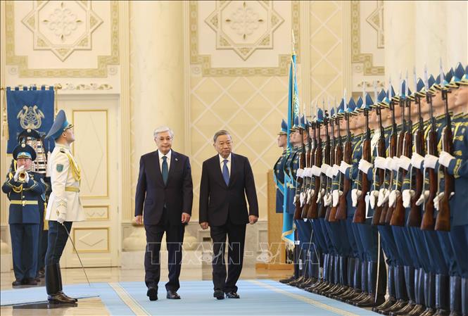 Lễ đón Tổng Bí thư Tô Lâm và Phu nhân thăm cấp Nhà nước Cộng hòa Kazakhstan -0