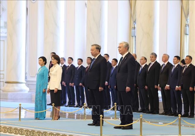 Lễ đón Tổng Bí thư Tô Lâm và Phu nhân thăm cấp Nhà nước Cộng hòa Kazakhstan -0