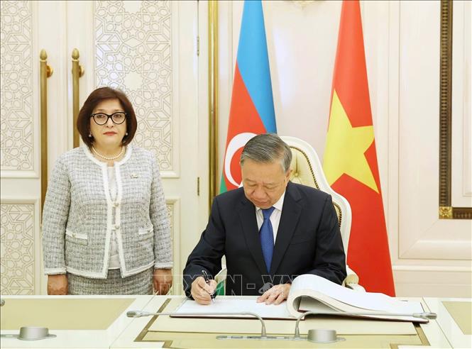 Tổng Bí thư Tô Lâm hội kiến Chủ tịch Quốc hội Azerbaijan -0