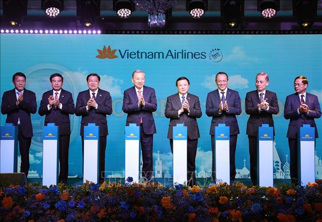 Tổng Bí thư Tô Lâm dự Lễ công bố đường bay thẳng Hà Nội - Moskva tại Liên bang Nga -0