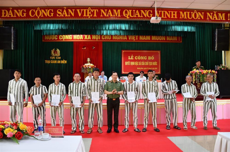 Dozens of inmates at An Diem Prison granted amnesty on National Reunification Anniversary -0