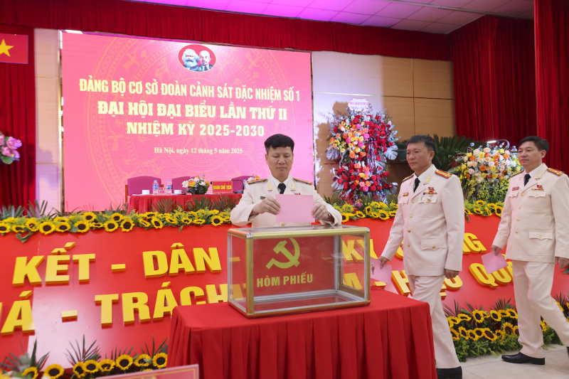 Đại hội đại biểu Đảng bộ cơ sở Đoàn Cảnh sát đặc nhiệm số 1, nhiệm kỳ 2025-2030 -0