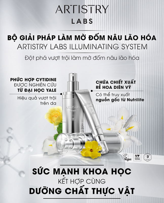 Amway Việt Nam ra mắt bộ giải pháp làm mờ đốm nâu lão hóa Artistry Labs Illuminating System -0