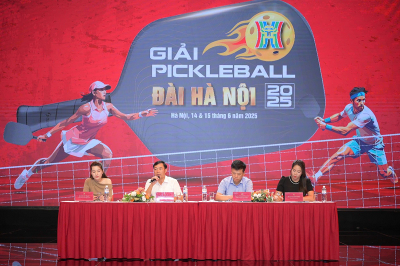 Thu hút 600 vận động viên tham gia Giải Pickleball Đài Hà Nội 2025 -0