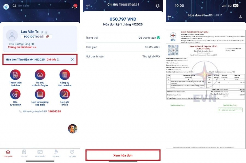 Nhận thông báo tiền điện tự động qua hệ sinh thái chăm sóc khách hàng EVNHANOI -0