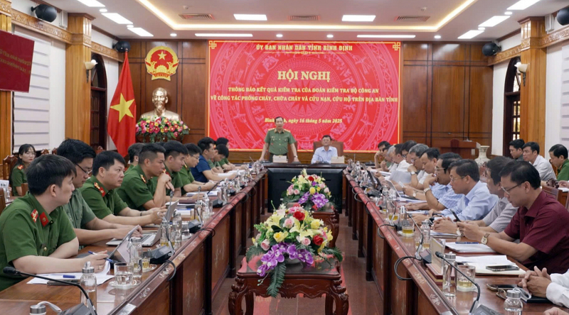 Thứ trưởng Lê Văn Tuyến làm việc về công tác phòng cháy, chữa cháy tại Bình Định -0
