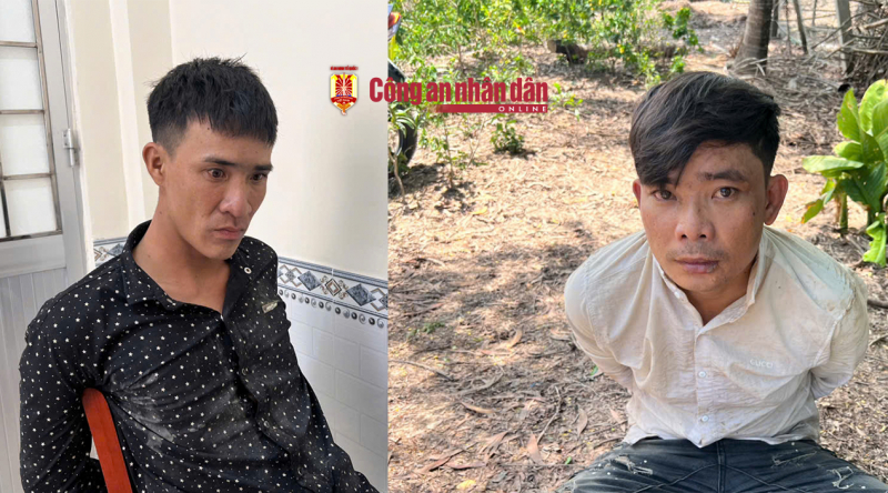 Công an xã ở Cà Mau phối hợp bắt nóng 2 tên