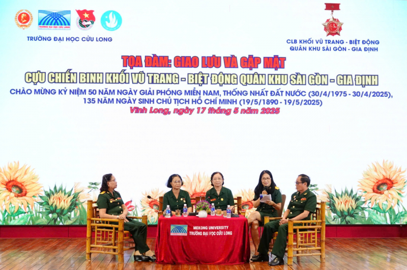 Trường Đại học Cửu Long tổ chức giao lưu với cựu chiến binh Khối vũ trang Biệt động Quân khu Sài Gòn - Gia Định -0