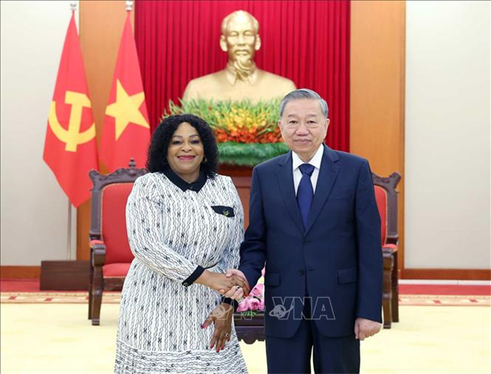 Tổng Bí thư Tô Lâm tiếp Phó Tổng Thư ký thứ nhất Đảng Đại hội Dân tộc Phi -0