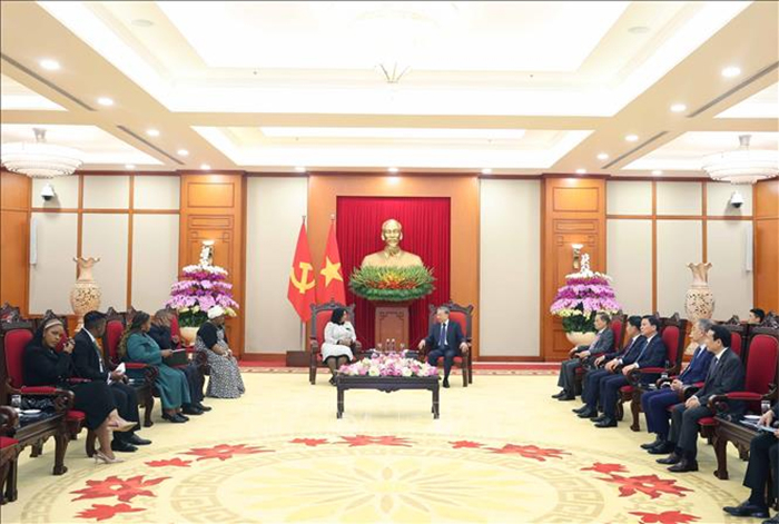 Tổng Bí thư Tô Lâm tiếp Phó Tổng Thư ký thứ nhất Đảng Đại hội Dân tộc Phi -0