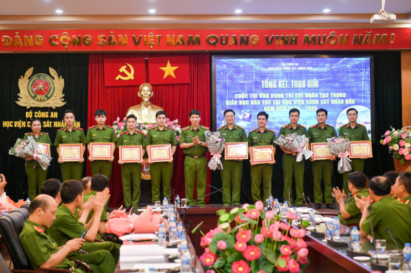 Tổng kết, trao giải Cuộc thi ứng dụng trí tuệ nhân tạo trong giáo dục, đào tạo tại Học viện CSND -0