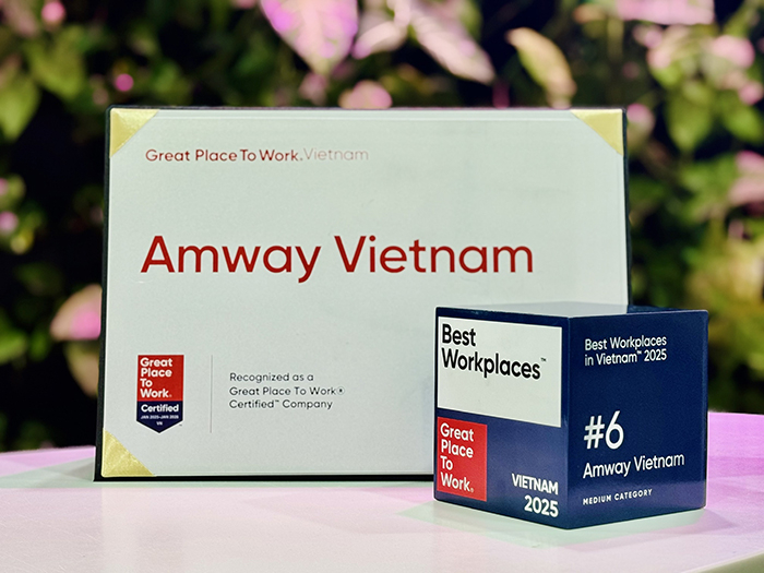 Amway đứng Top 6 “Nơi làm việc xuất sắc hàng đầu Việt Nam 2025