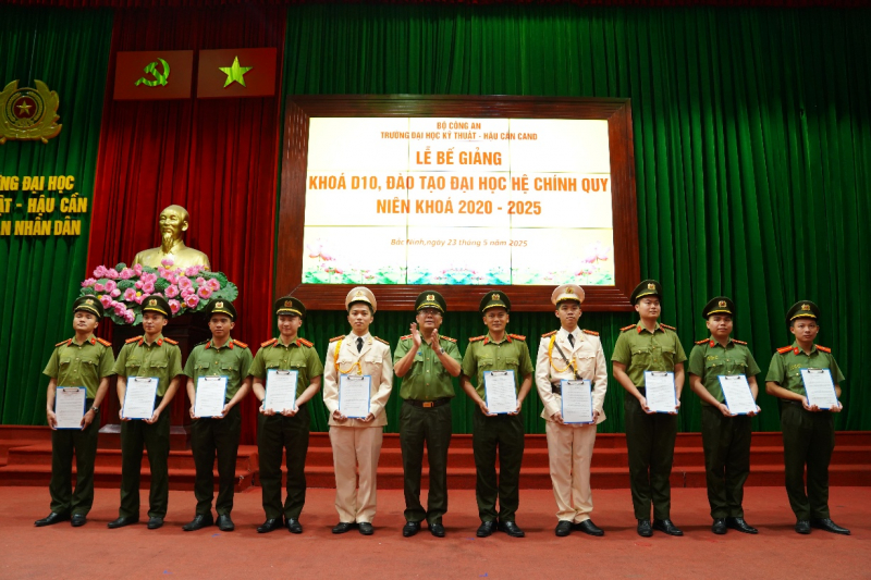 Trường Đại học Kỹ thuật - Hậu cần CAND: Tổ chức Lễ bế giảng, trao bằng tốt nghiệp cho học viên -0