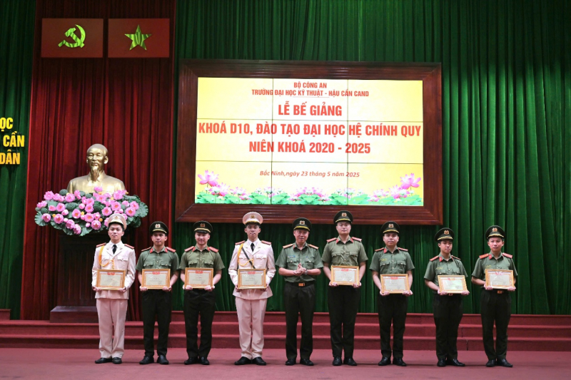 Trường Đại học Kỹ thuật - Hậu cần CAND: Tổ chức Lễ bế giảng, trao bằng tốt nghiệp cho học viên -0