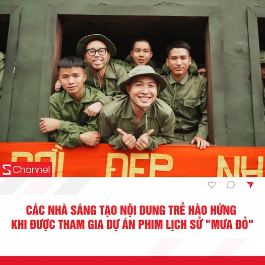 các tiktoker trẻ hào hứng tham gia phim chiến tranh mưa đỏ.jpg -0