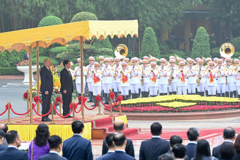 Chủ tịch nước Lương Cường chủ trì lễ đón Tổng thống Hungary Sulyok Tamas -0