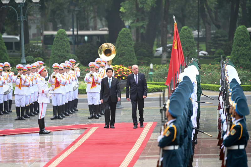 Chủ tịch nước Lương Cường chủ trì lễ đón Tổng thống Hungary Sulyok Tamas -0