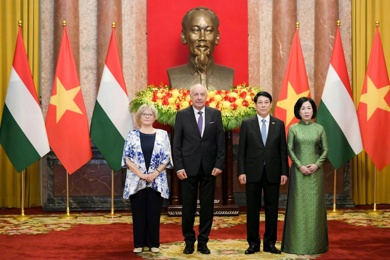 Chủ tịch nước Lương Cường chủ trì lễ đón Tổng thống Hungary Sulyok Tamas -0