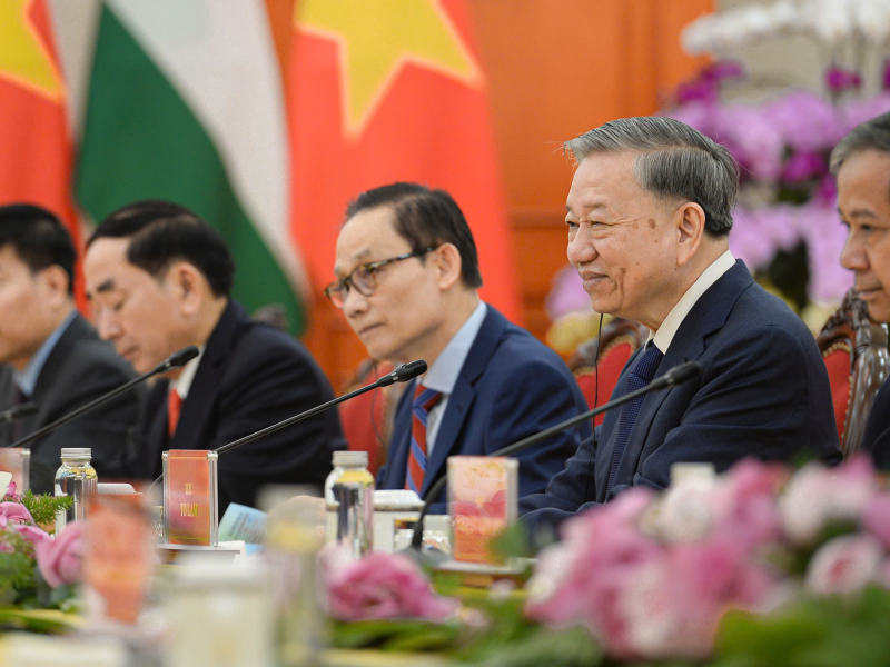 Tổng Bí thư Tô Lâm hội kiến Tổng thống Hungary Sulyok Tamás  -0