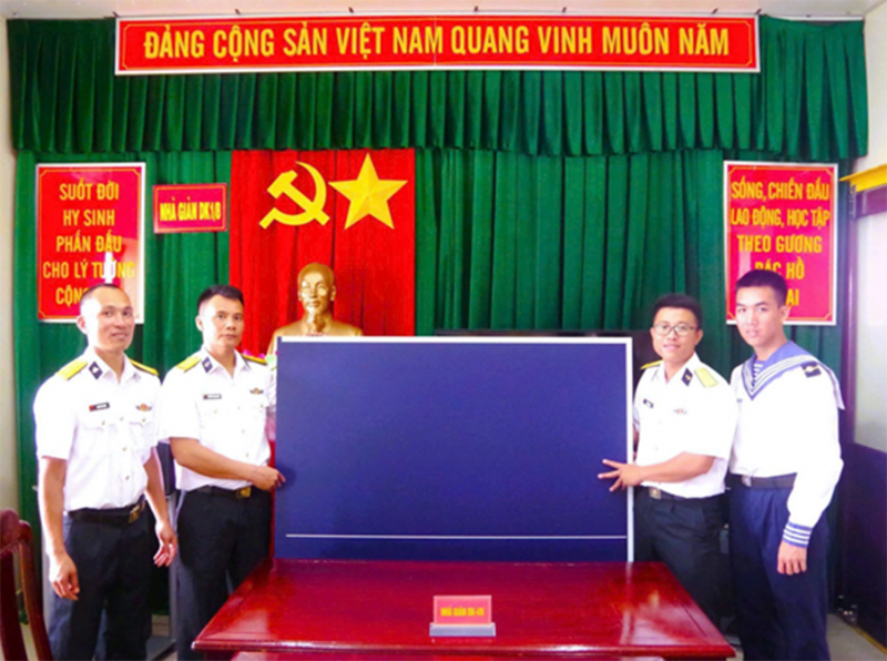 15 bàn bóng bàn đến với Trường Sa - nhịp cầu yêu thương từ đất liền ra đảo xa -0