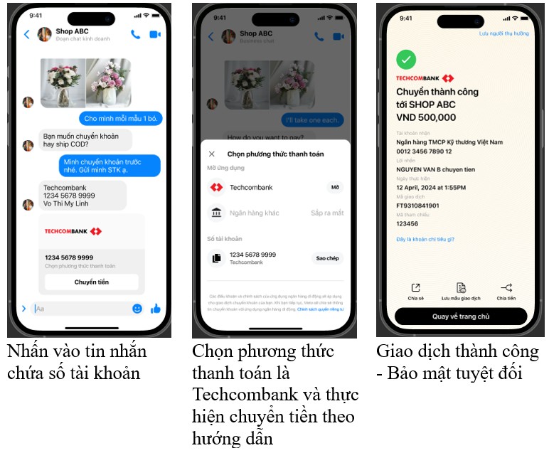 Techcombank tích hợp tính năng chuyển tiền qua Messenger, nâng cao trải nghiệm giao dịch liền mạch cho khách hàng -0