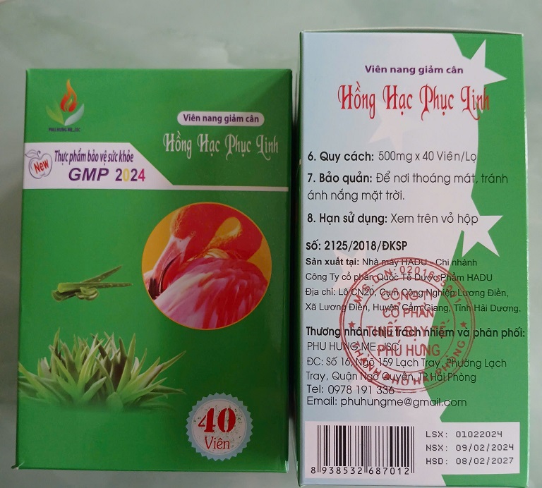 Phát hiện viên uống giảm cân Hồng Hạc Phục Linh chứa 3 chất cấm nguy hiểm -0