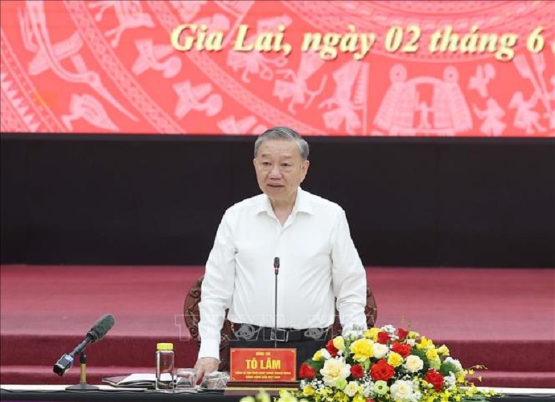 Tổng Bí thư Tô Lâm: Sau hợp nhất, tỉnh Gia Lai (mới) không chỉ lớn về quy mô mà còn mạnh về năng lực cạnh tranh -0