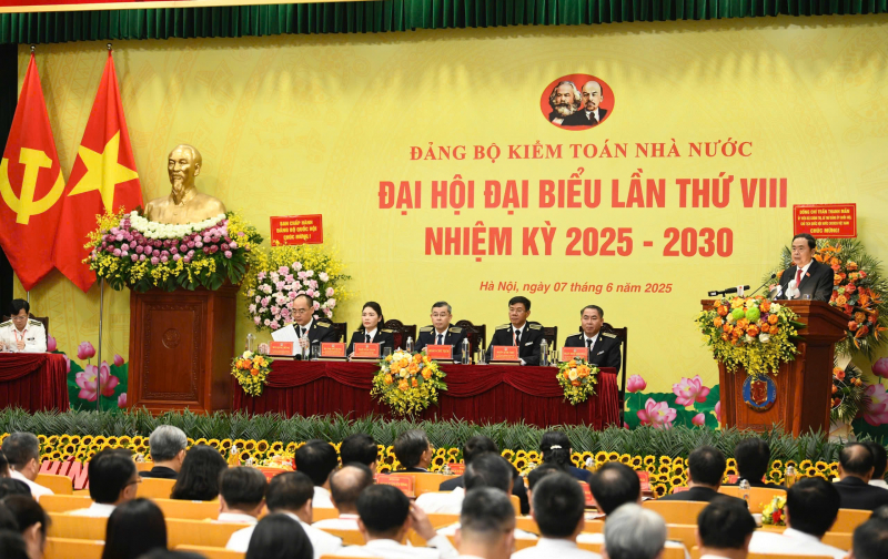 Chủ tịch Quốc hội Trần Thanh Mẫn dự Đại hội Đảng bộ Kiểm toán Nhà nước lần thứ VIII nhiệm kỳ 2025-2030 -0