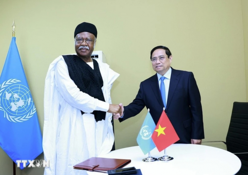 Thủ tướng Phạm Minh Chính gặp Chủ tịch Đại hội đồng Liên hợp quốc -0