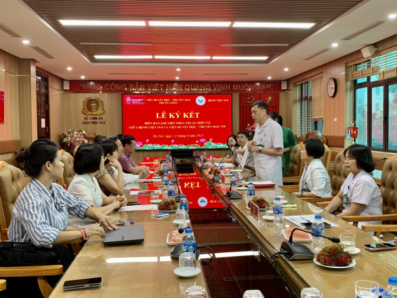 Ký kết tác chuyên môn giữa Bệnh viện 19-8 và Viện Huyết học – Truyền máu Trung ương -0