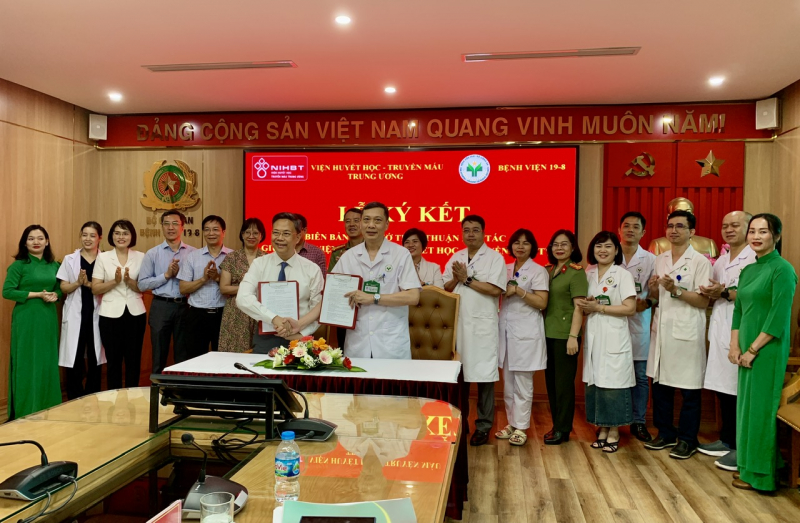 Ký kết tác chuyên môn giữa Bệnh viện 19-8 và Viện Huyết học – Truyền máu Trung ương -0