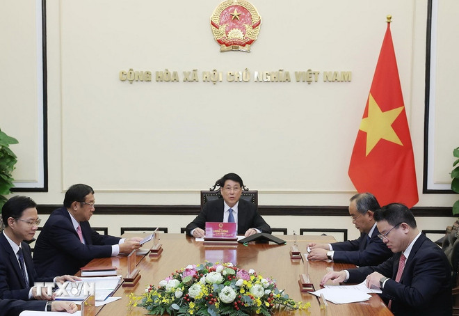 Chủ tịch nước Lương Cường điện đàm với Tổng thống Hàn Quốc Lee Jae Myung -2