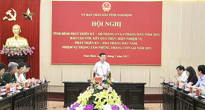 Tỉnh Nam Định đánh giá tình hình phát triển kinh tế - xã hội 4 tháng đầu năm 2025 -0