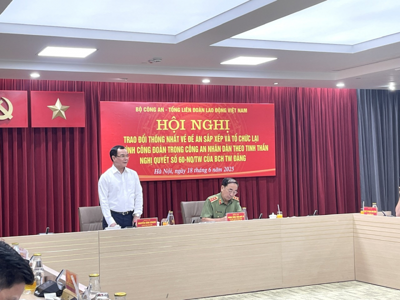 Khẩn trương hoàn thiện Đề án sắp xếp, tổ chức lại mô hình Công đoàn trong CAND -0