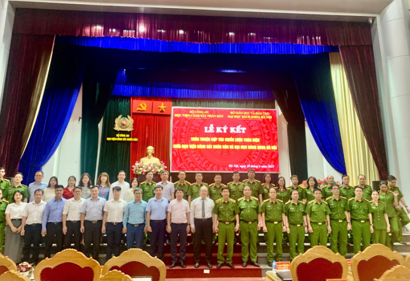 Học viện CSND và Đại học Bách khoa Hà Nội ký kết thỏa thuận hợp tác toàn diện -0