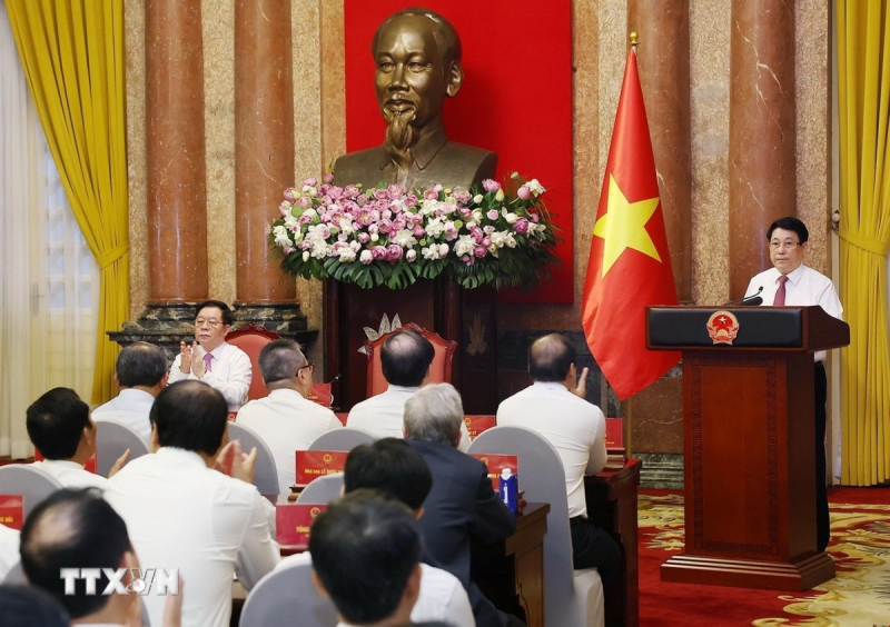 Toàn văn bài phát biểu của Chủ tịch nước tại buổi gặp mặt các nhà báo tiêu biểu -0