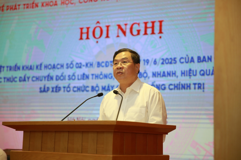 Thúc đẩy chuyển đổi số liên thông, đồng bộ, nhanh, hiệu quả trong sắp xếp tổ chức bộ máy của hệ thống chính trị -0